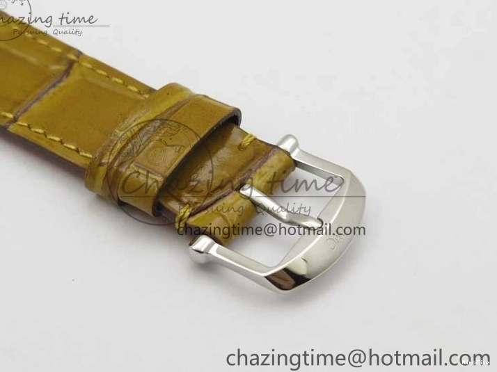 MIROTIME 0127 Durable Portofino 37mm SS V7F 1:1 Best Edition White Dial on Light Brown Leather Strap A 7092